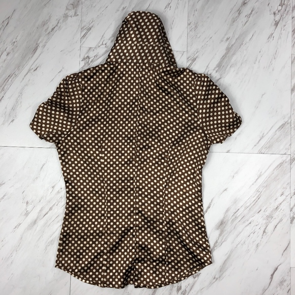 BCBGMaxazria Polka Dot Blouse VGUC Size Small - Picture 3 of 7